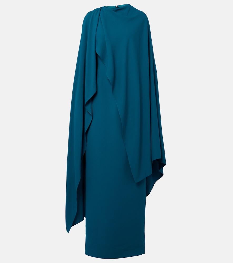 roksanda deena caped crêpe gown