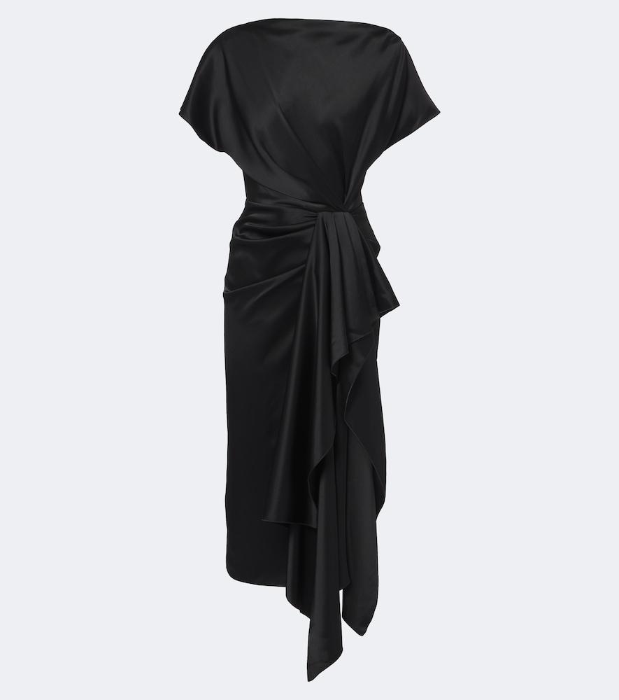 roksanda zoa draped satin midi dress