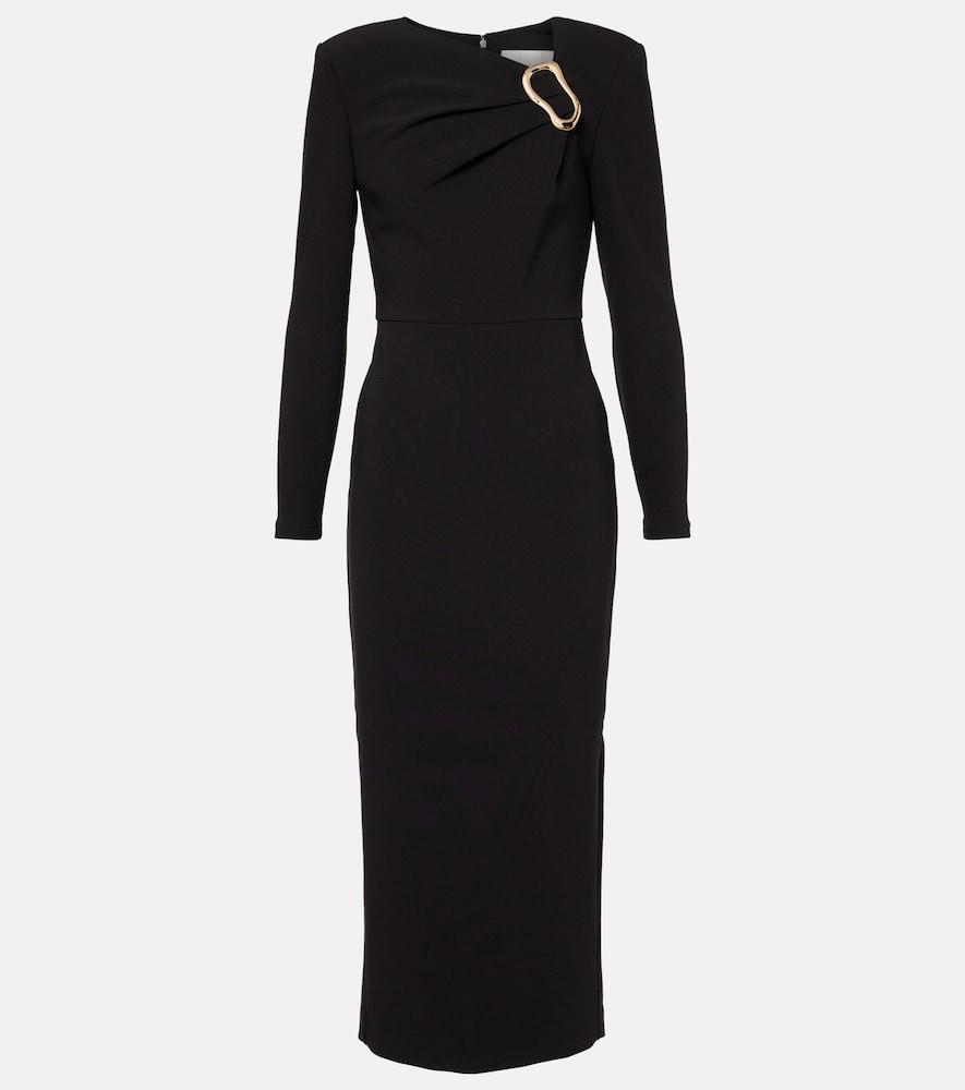 roland mouret asymmetric crêpe midi dress