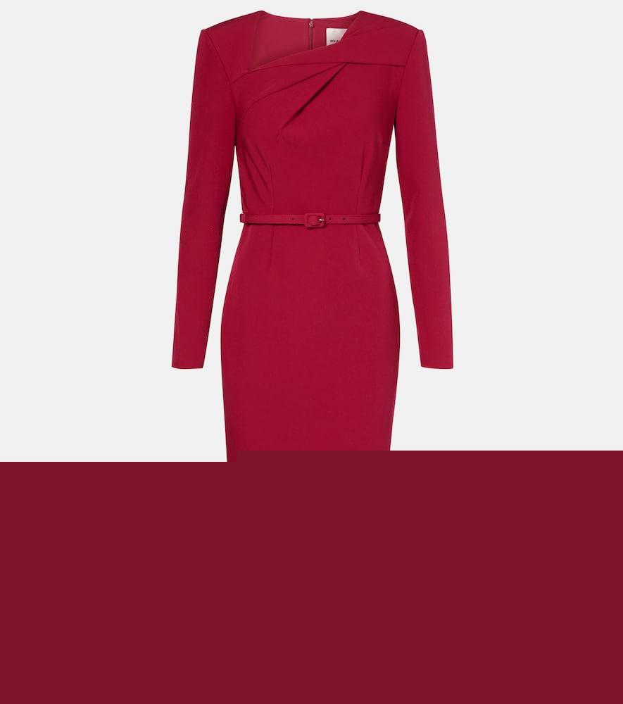 roland mouret belted crêpe midi dress