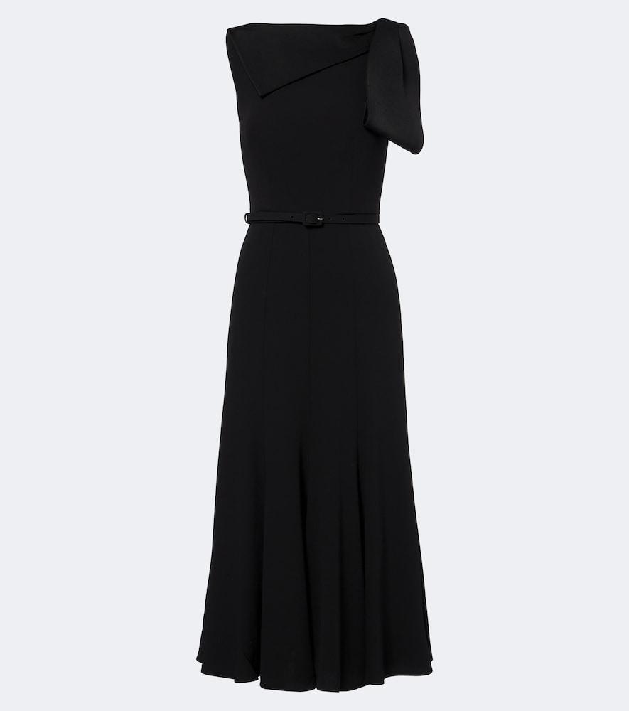 roland mouret bow-detail belted midi dress