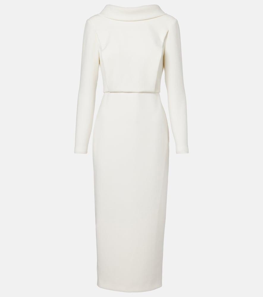 roland mouret crêpe midi dress