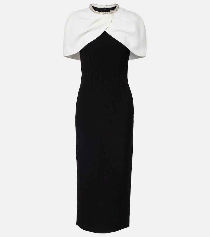 roland mouret crystal-embellished crêpe cocktail dress