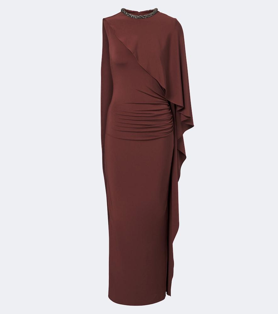 roland mouret crystal-embellished jersey maxi dress