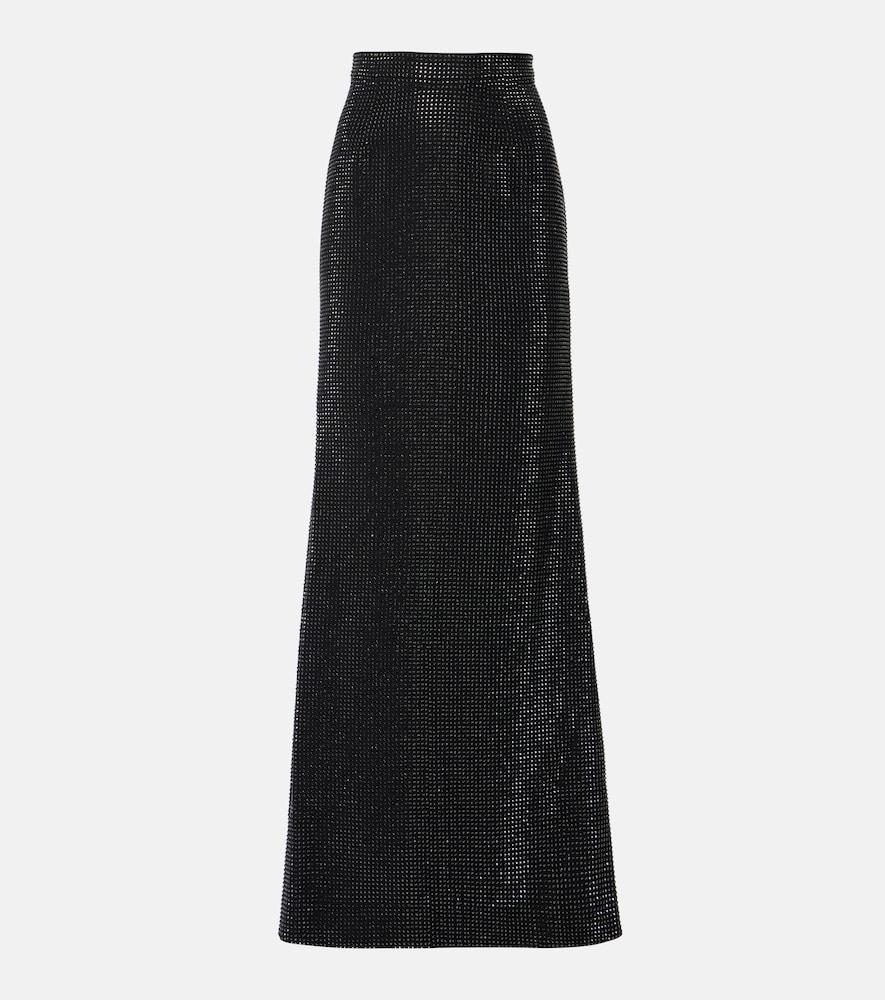 roland mouret crystal-embellished maxi skirt