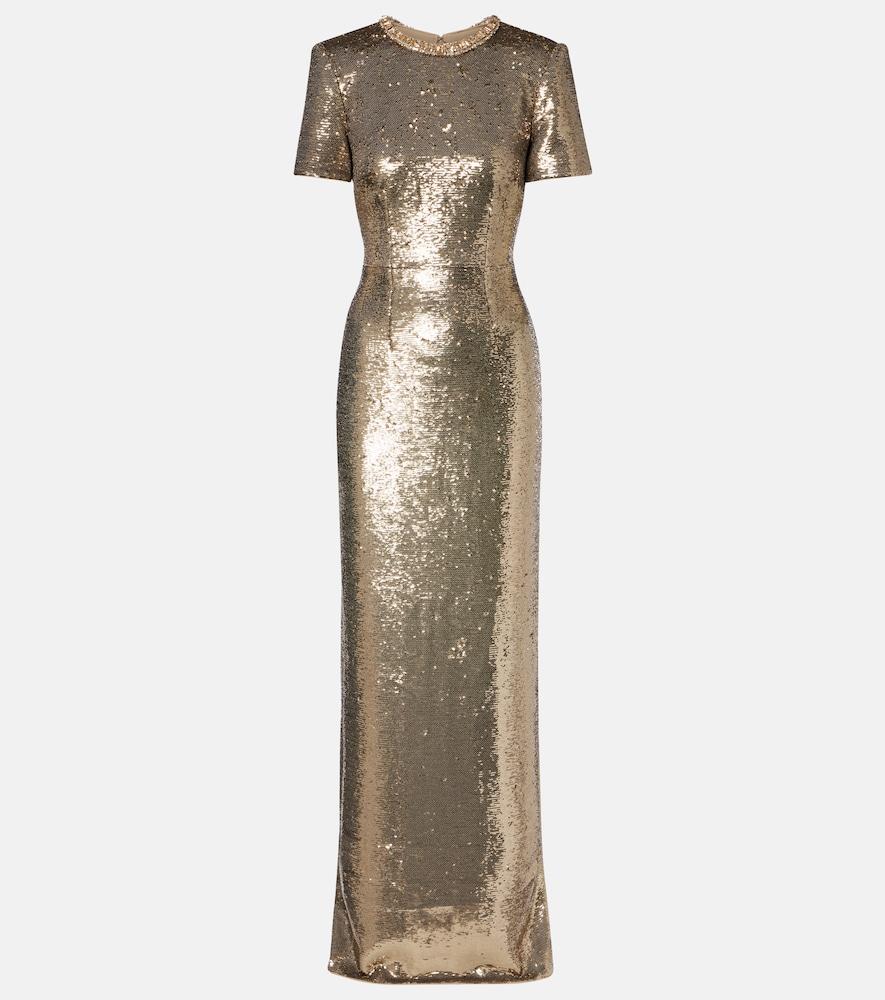 roland mouret crystal-embellished sequined gown