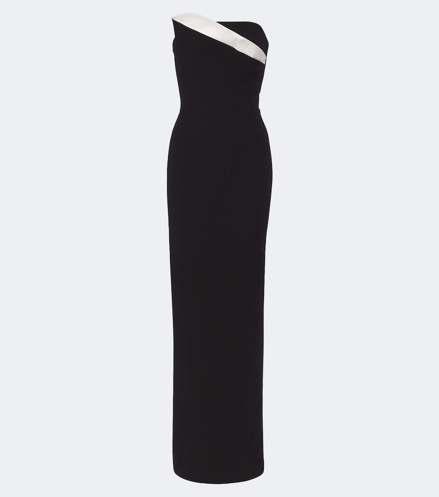 roland mouret draped bustier gown