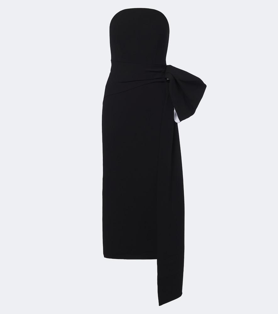roland mouret draped strapless crêpe cocktail dress