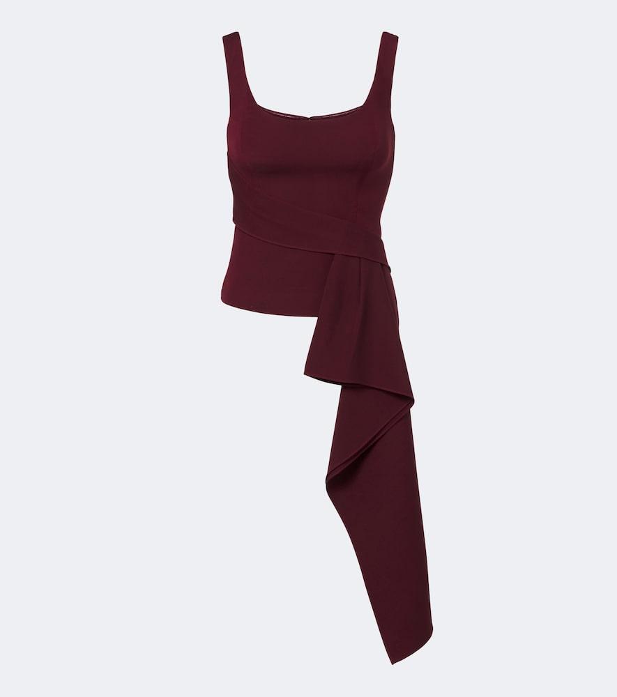 roland mouret draped wool and silk top