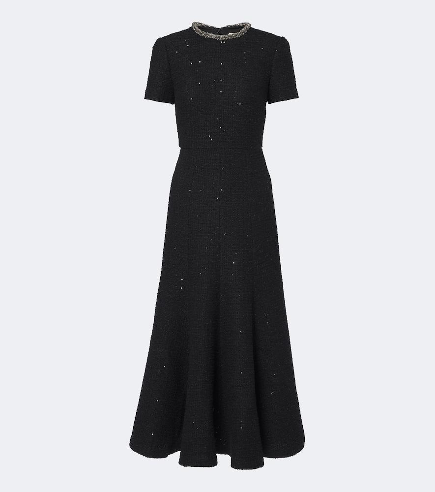 roland mouret embellished bouclé cocktail dress