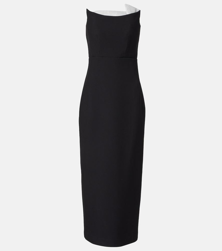 roland mouret embellished bustier midi dress
