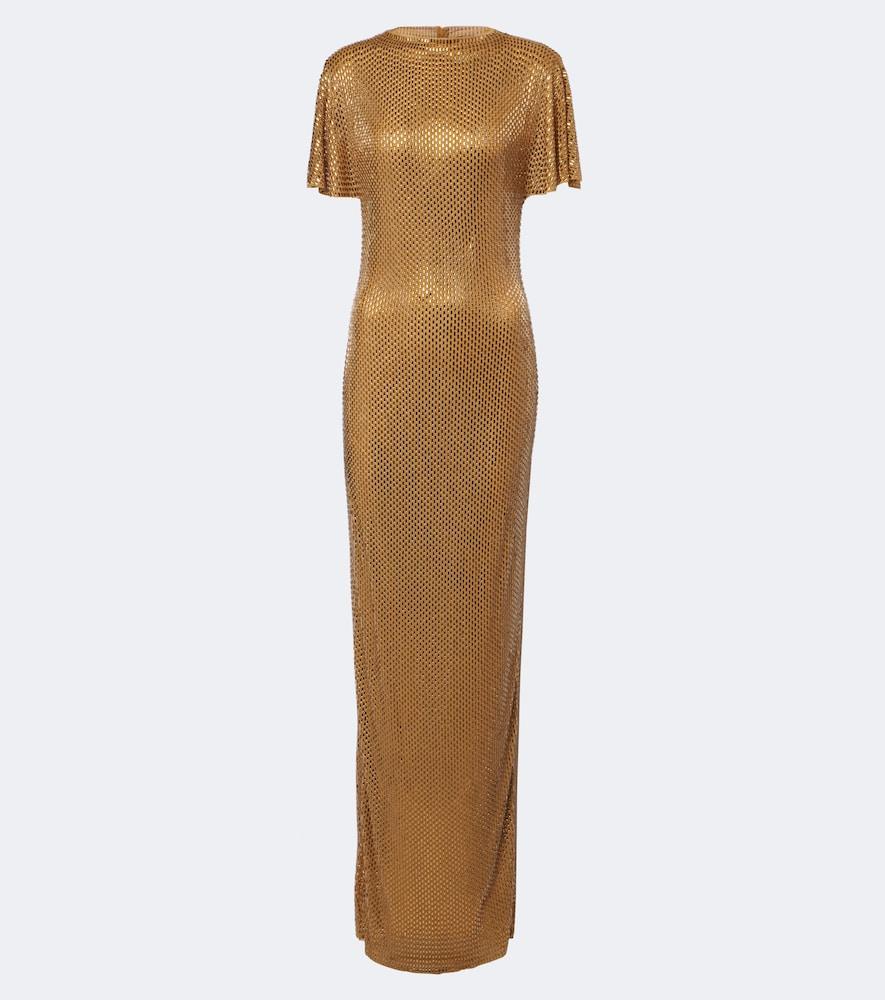 roland mouret embellished mesh gown