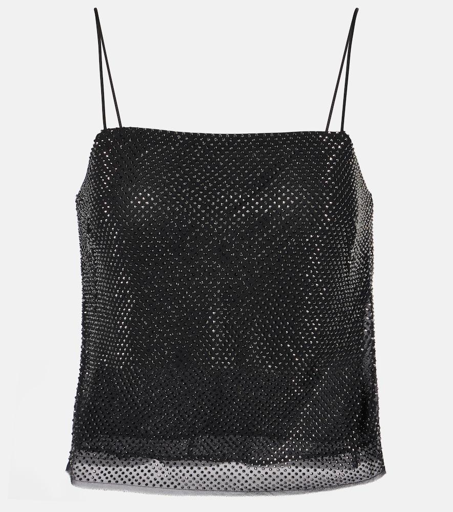 roland mouret embellished silk chiffon camisole