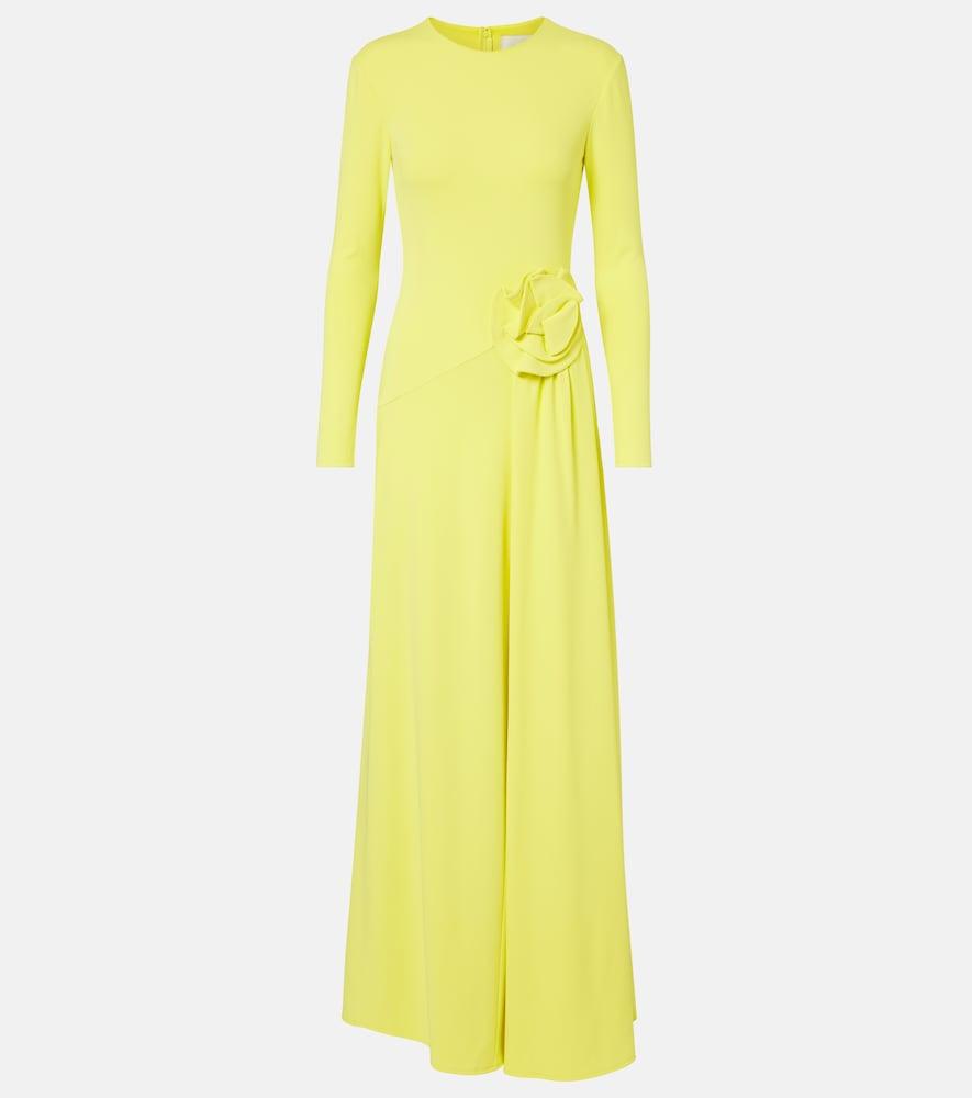 roland mouret floral-appliqué gown