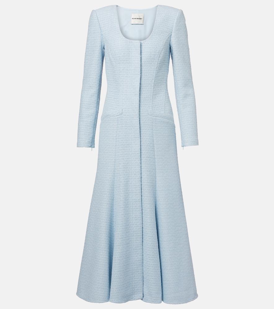 roland mouret jacquard midi dress