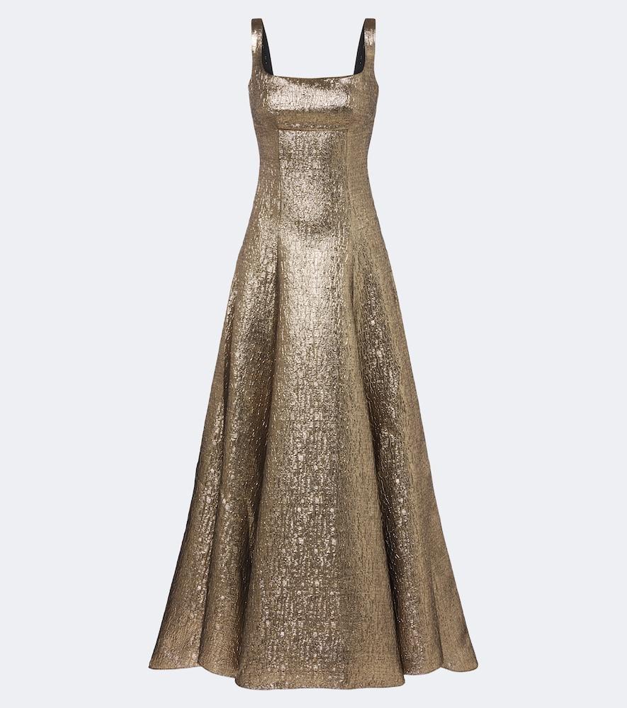 roland mouret lamé jacquard gown