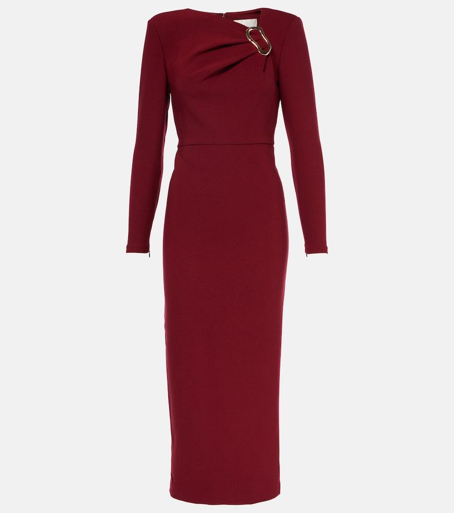 roland mouret long-sleeved crêpe midi dress