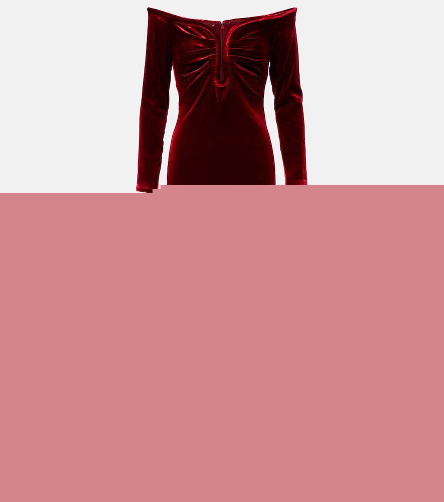 roland mouret off-shoulder velvet gown
