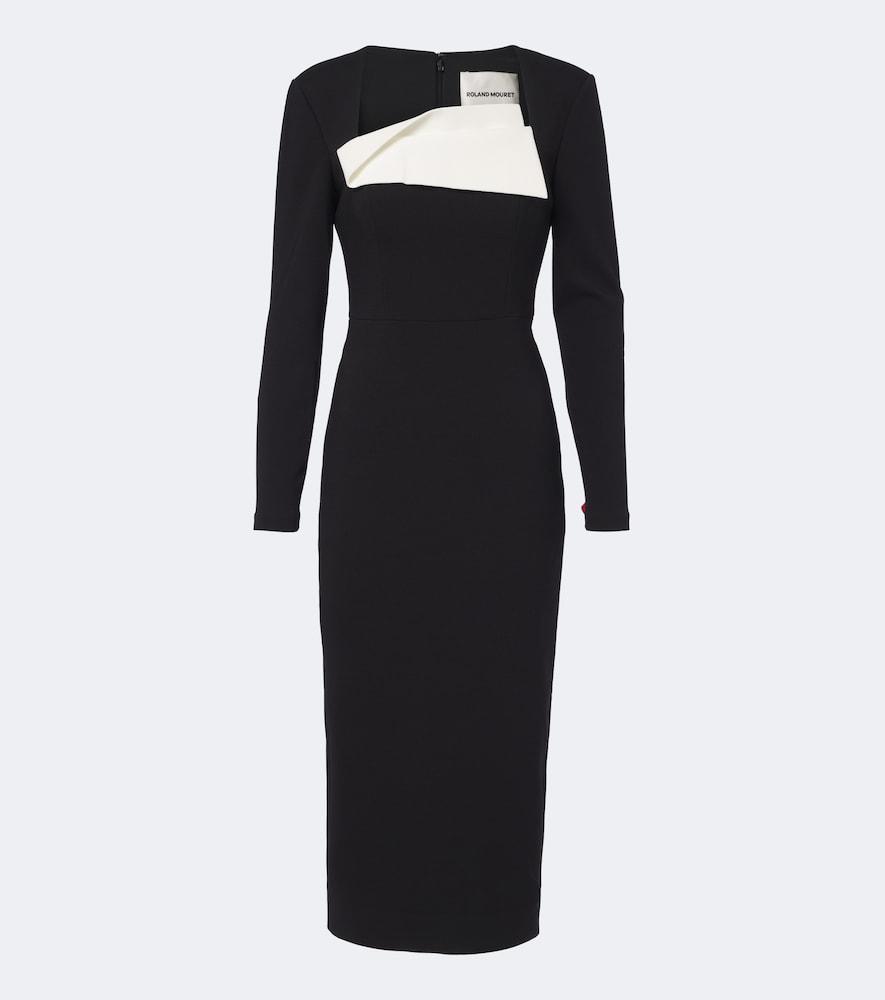 roland mouret paneled crêpe cocktail dress