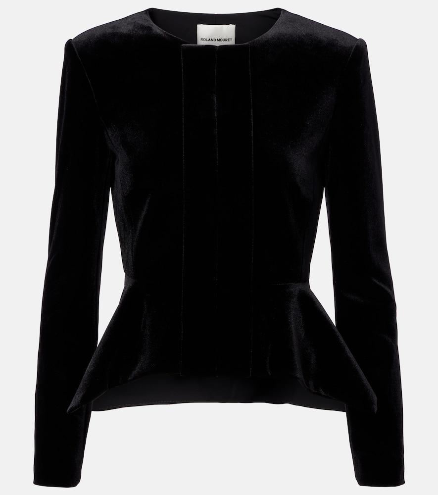 roland mouret peplum velvet jacket
