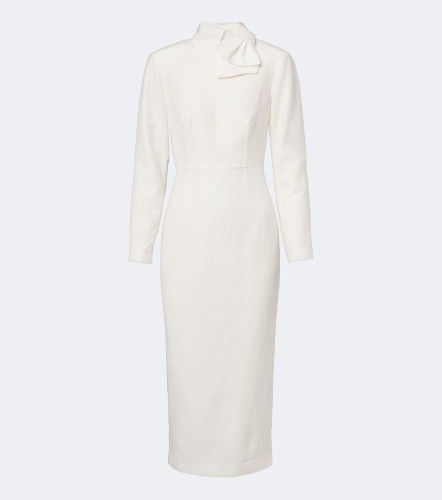roland mouret ramie and silk jacquard cocktail dress