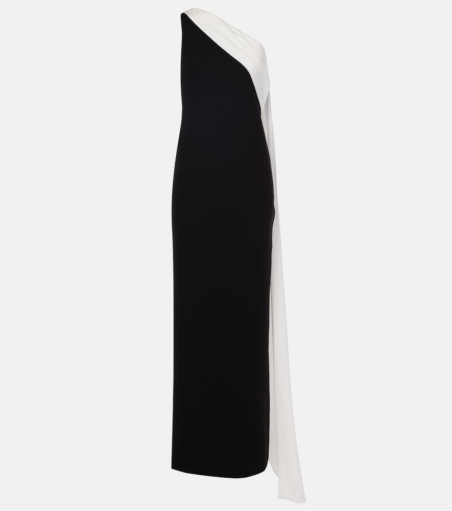 roland mouret scarf-detail one-shoulder gown