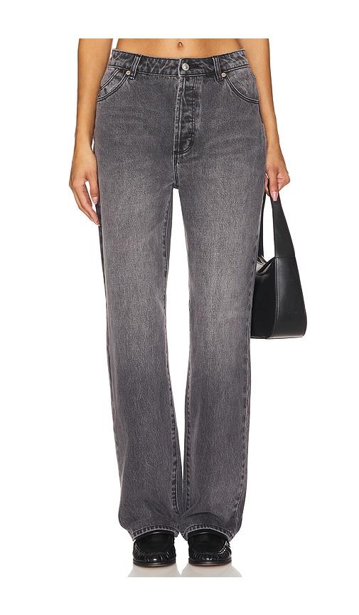 rolla's 90s relaxed wide leg jeans in grey. - size 24 (also in 25)