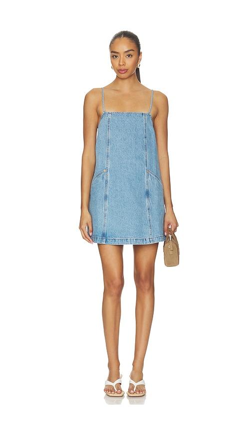 rolla's deco denim cami dress in denim-medium. - size l (also in m, xl)
