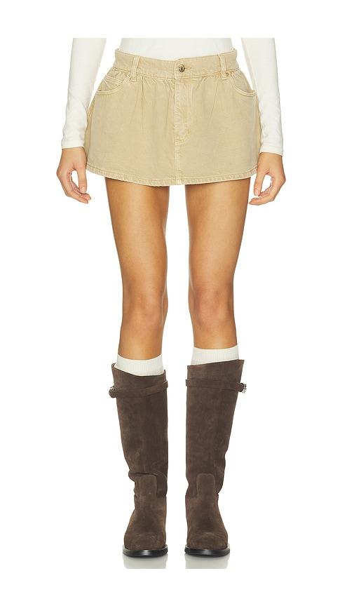rolla's rhythm mini skirt in tan. - size 32 (also in 33)