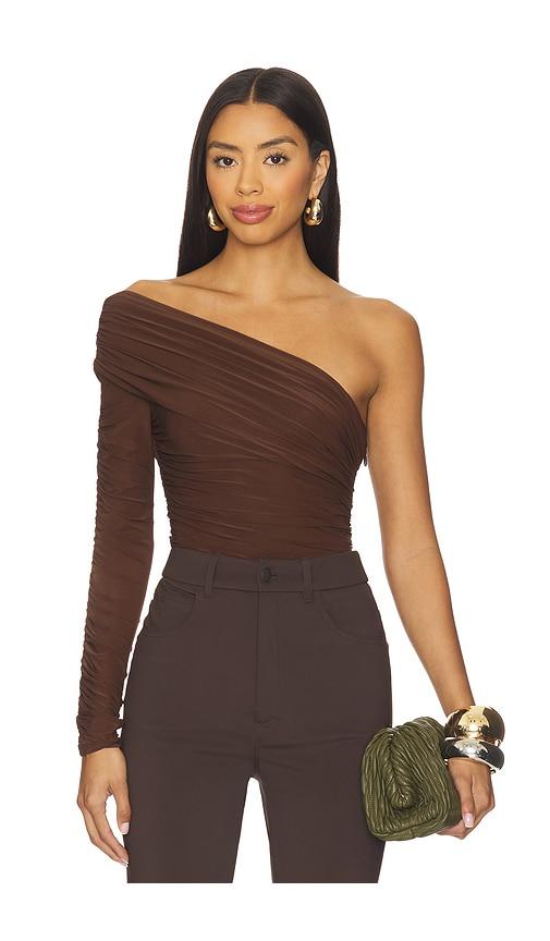ronny kobo adriene top in brown. - size l (also in m)