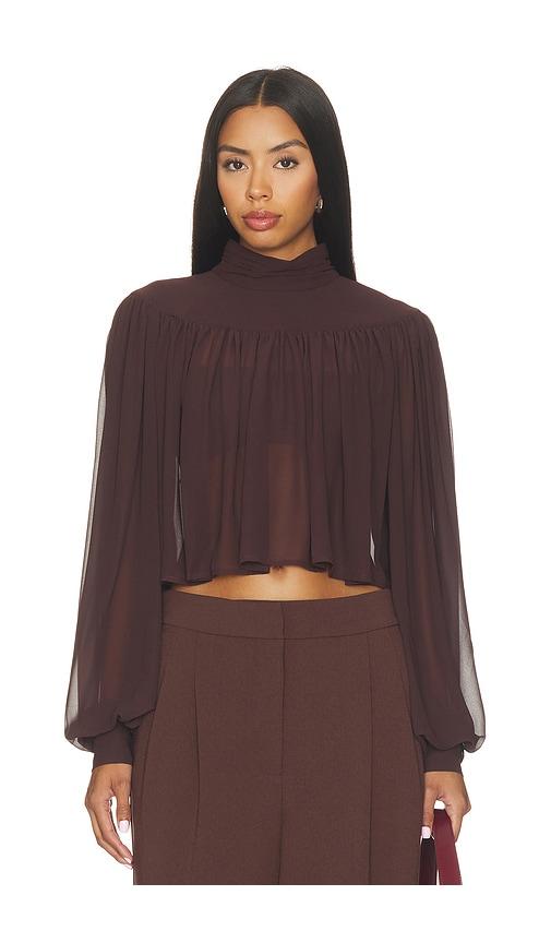 ronny kobo aerin top in chocolate. - size l (also in xs, s, m)