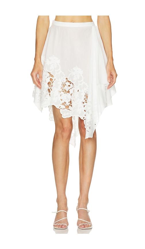 ronny kobo ashley skirt in white. - size s (also in xs)