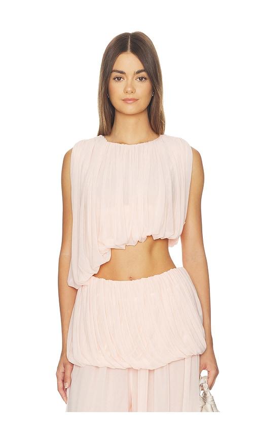 ronny kobo chelly top in pink. - size l (also in s, m)