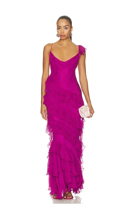 ronny kobo deon dress in purple. - size l (also in xs, s, m)