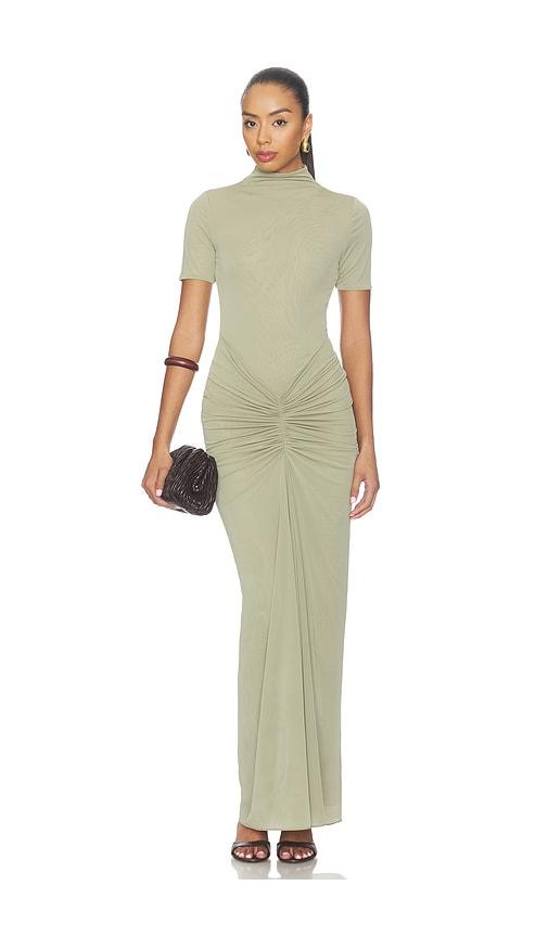 ronny kobo enid dress in green. - size m (also in xs, s)
