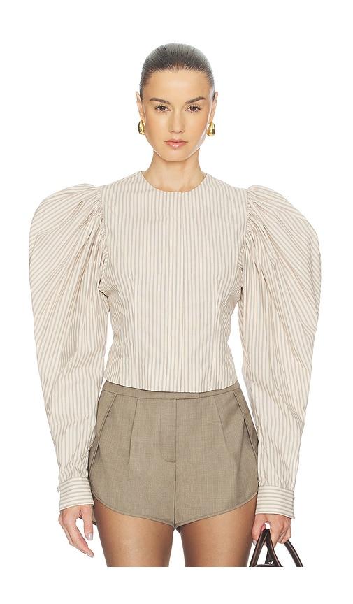ronny kobo jiani top in cream. - size l (also in s, xs, m)