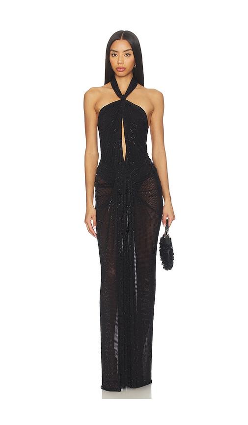 ronny kobo katia dress in black. - size l (also in m, s, xs)