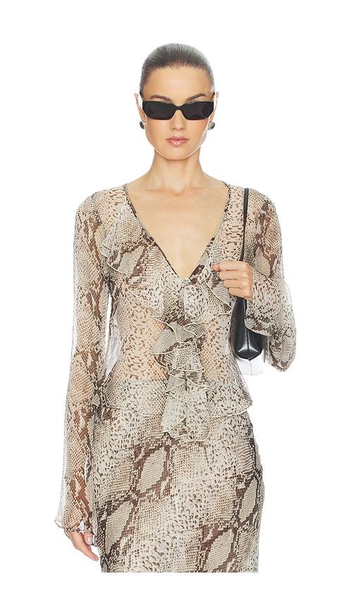 ronny kobo klaire top in brown. - size m (also in s)