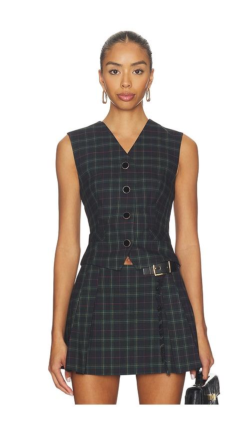 ronny kobo lily vest in dark green. - size m (also in xs)