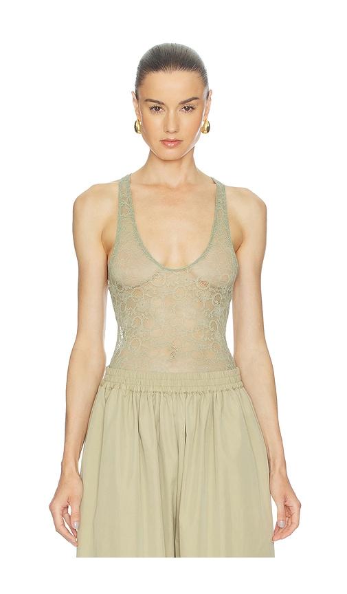 ronny kobo luchy bodysuit in beige. - size m (also in s, xs)