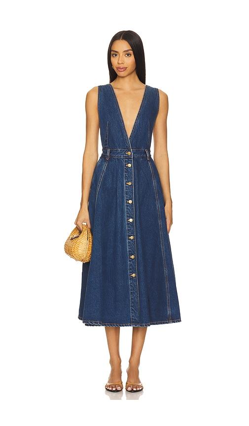 ronny kobo lucien dress in blue. - size s (also in xs)