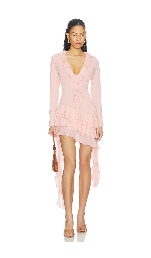 ronny kobo lyla dress in pink. - size l (also in xs, s, m)