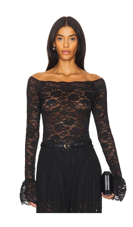 ronny kobo maribeth top in black. - size l (also in s, xs)