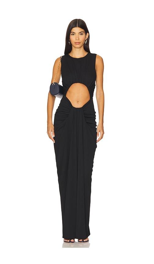 ronny kobo marsella dress in black. - size l (also in m, s)