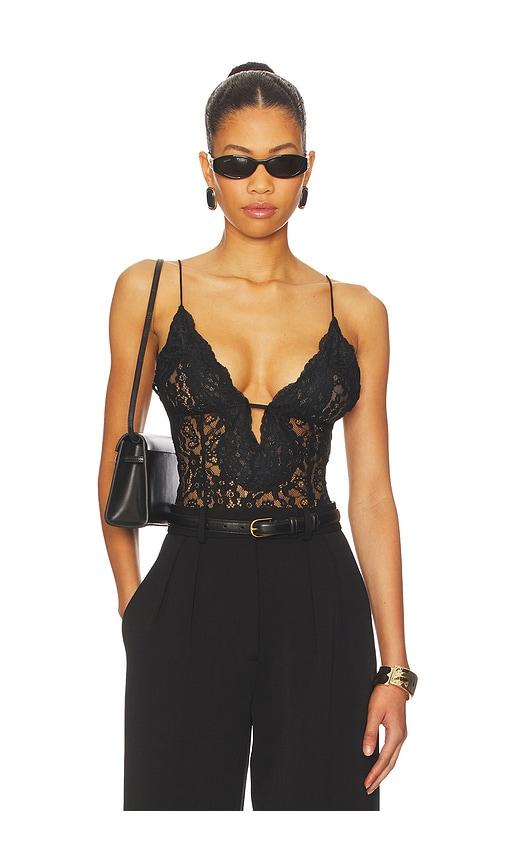 ronny kobo terry bodysuit in black. - size l (also in s, xs, m)
