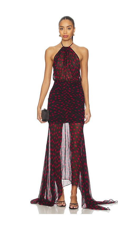 ronny kobo tilda dress in red. - size l (also in s, xs)