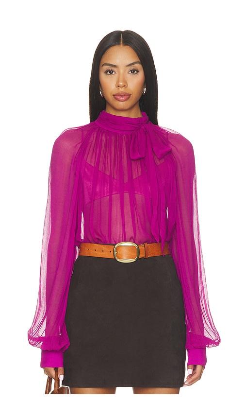 ronny kobo zenia blouse in red. - size l (also in xs, s, m)