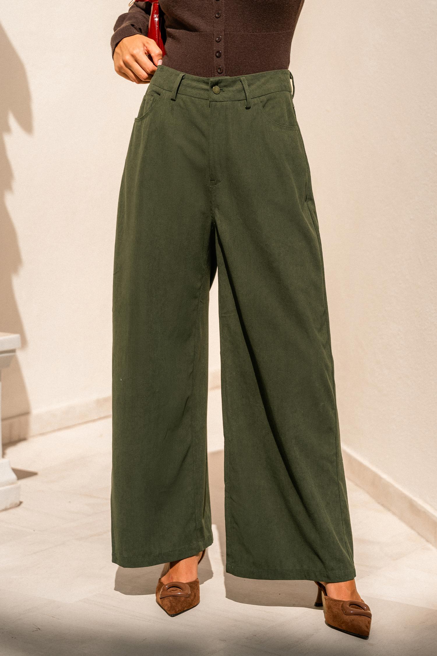 rooted green pants - l