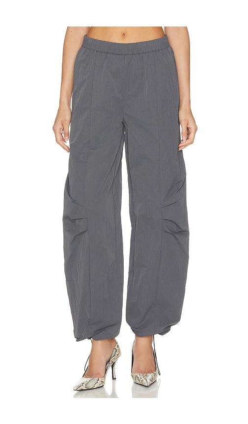 rotate crispy track pants in grey. - size m (also in s, xl)