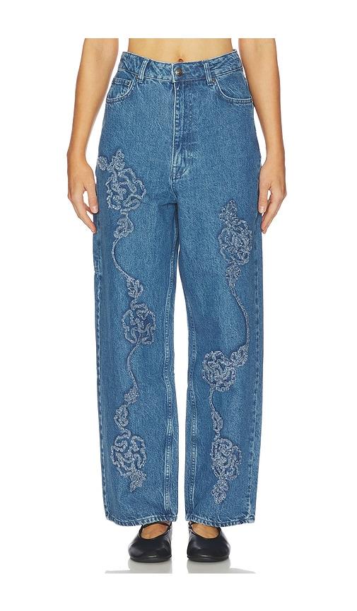 rotate denim boyfriend jeans in blue. - size 24 (also in 25)